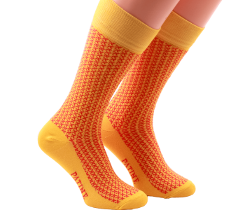 PATINE Socks PAPE01 Yellow / Red - Skarpety klasyczne