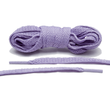 LACE LAB Flat Shoe Laces 8mm Lilac - Liliowe płaskie sznurowadła do butów