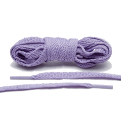 LACE LAB Flat Shoe Laces 8mm Lilac - Liliowe płaskie sznurowadła do butów