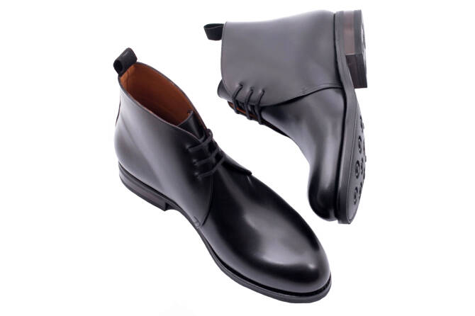 PATINE Chukka Boots 77037V G Black - czarne trzewiki męskie