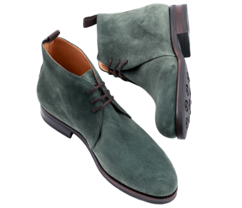 PATINE Chukka Boots 77037V G Suede Green - zielone trzewiki męskie