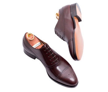 TLB MALLORCA ARTISTA Balmoral Brogues 111 F Dark Brown - brogsy męskie ciemno brązowe