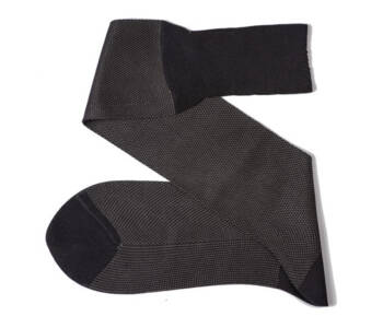 VICCEL Knee Socks Birdseye Charcaol / Gray