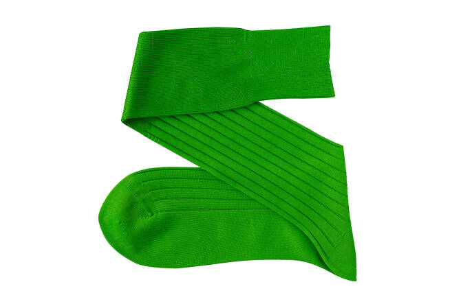 VICCEL Knee Socks Solid Pistacio Green Cotton
