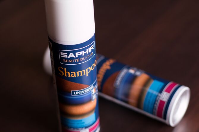 SAPHIR BDC Shampoo 150ml - Uniwersalny cleaner do skór licowych, zamszu, nubuku i tekstyliów