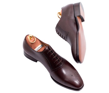 TLB MALLORCA ARTISTA Oxford Adelaides 107 F Dark Brown - oksfordy męskie ciemno brązowe