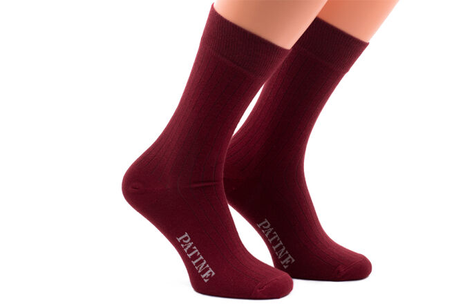 PATINE Socks PASH30 Bordeaux - Bordowe skarpety typu SHADOW