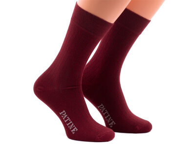 PATINE Socks PASH30 Bordeaux - Bordowe skarpety typu SHADOW