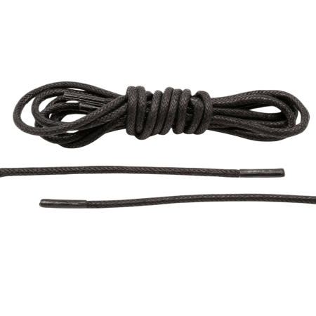 Czarne okrągłe woskowane sznurowadła ekskluzywne. Sznurówki do customizacji sneakersów - Jordan, Nike, Bred 1, Adidas