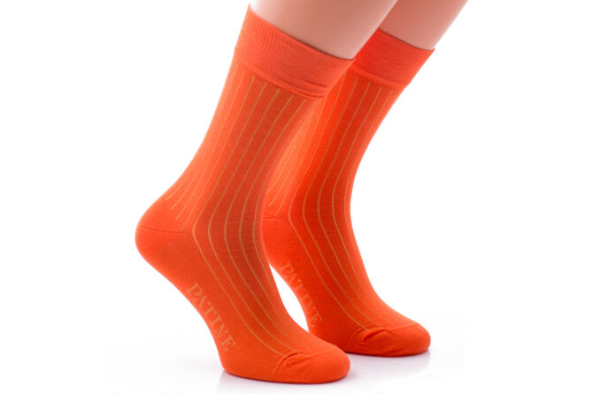 PATINE Socks PASH01 Orange - Pomarańczowe klasyczne skrpety typu SHADOW (SALE)