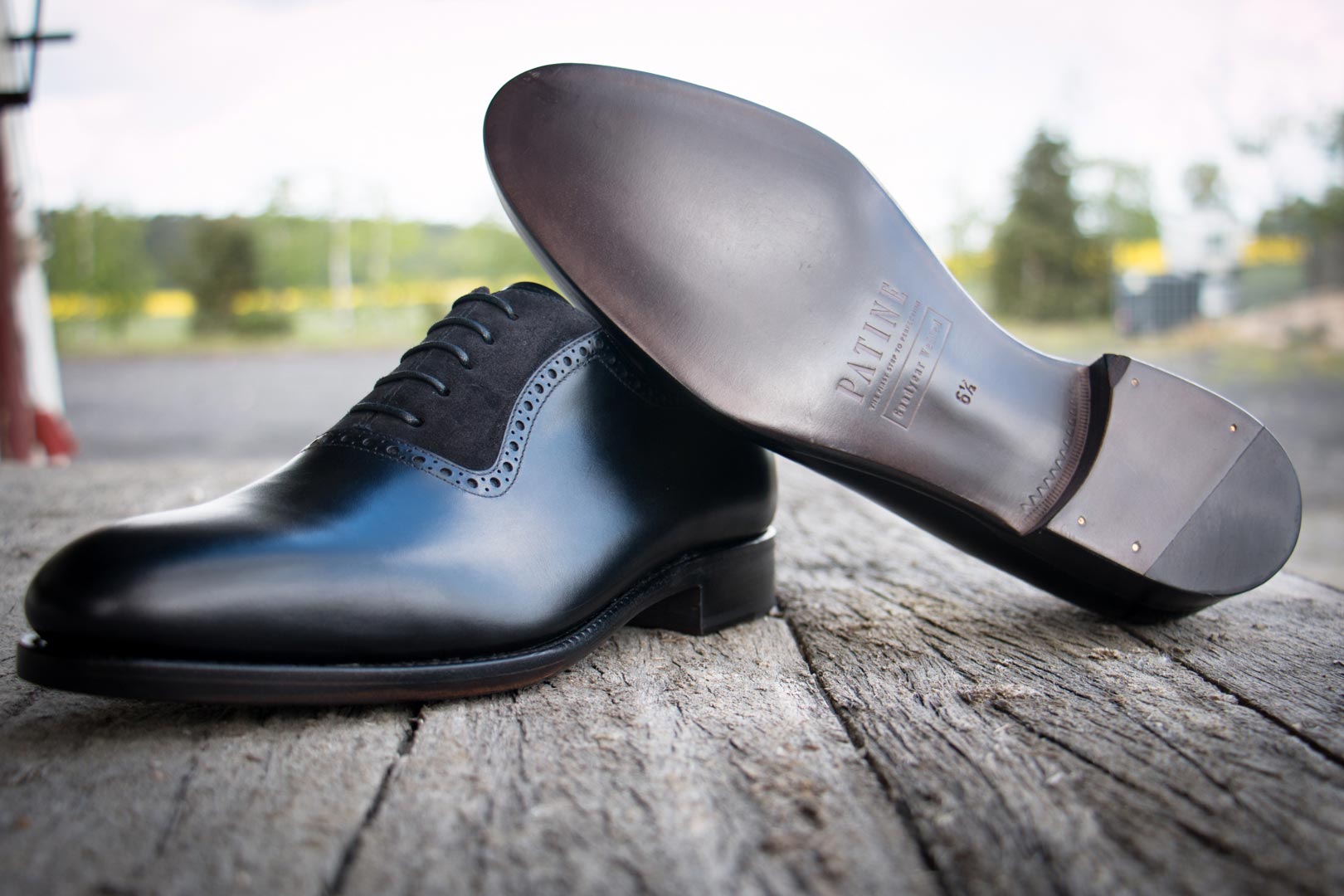 Czarne obuwie garniturowe męskie - konstrukcja goodyear welted
