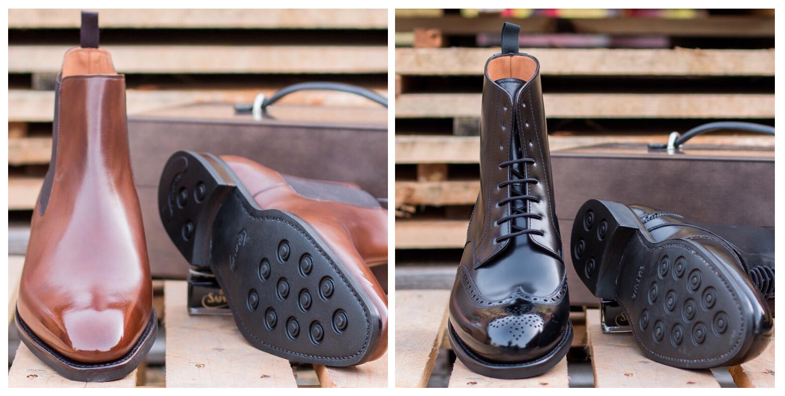 trzewiki męskie eleganckie klasyczne boots goodyear welted shoes for men